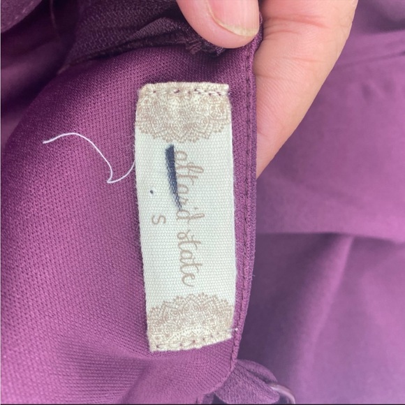 SOLD Altar’d State Merlot wide leg jumpsuit S nwt! - Picture 8 of 10